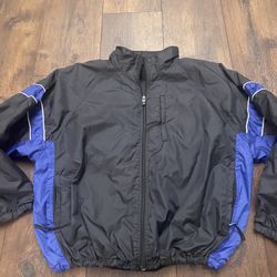 Mens Black And Blue Windbreaker Size 2x By Athletic Works #17