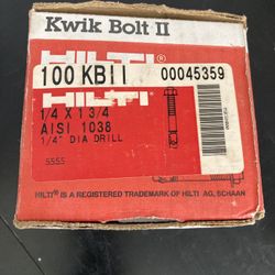 Hilti Quik bolts