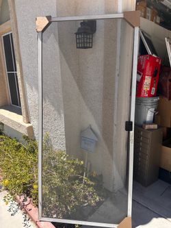 36 1/2” x 79” patio screen door White frame and charcoal screen