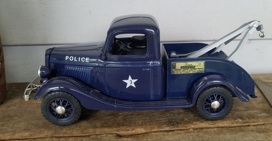 Jim Beam Police Tow Truck Decanter