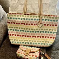 Rare Vintage Dooney & Bourke Purse And Wallet Set