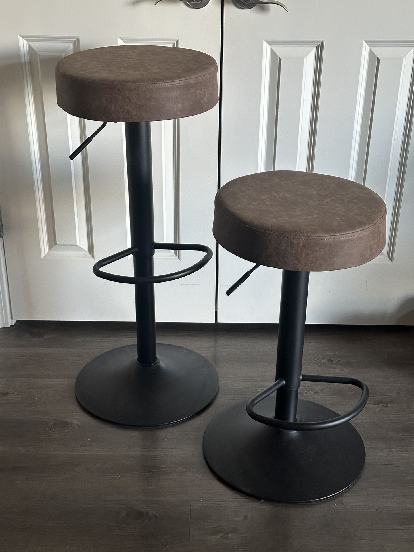 Faux Leather Bar Stools (Pair)