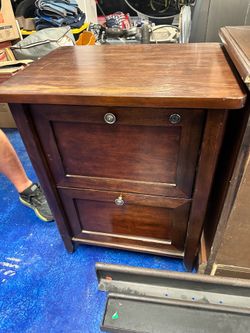 Filing cabinet. Wood.