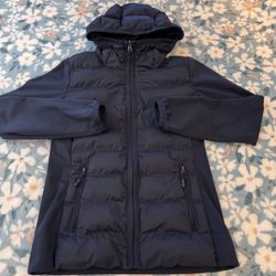 Adidas 32 Degrees Heat Puffer Hooded. Soft stretch jacket. Sz Small