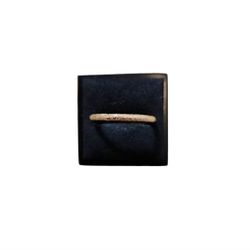 Size 9.5 Gold Toned Textured Thin Band