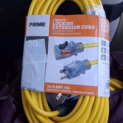 50' Outdoor Locking Extension Cord 