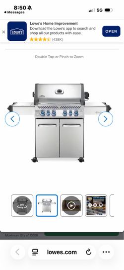NAPOLEON Prestige 500 Stainless Steel 4 -Burner Infrared Liquid Propane Gas Grill 1 -Side Burner