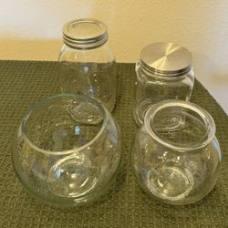 Glass Vases and Jars (4x $8)