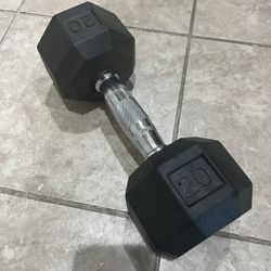 SPRI Ignite Chrome 20lb Dumbbell Single Hand Weight