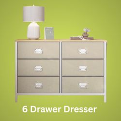 6-Drawer Dresser with Fabric Drawers