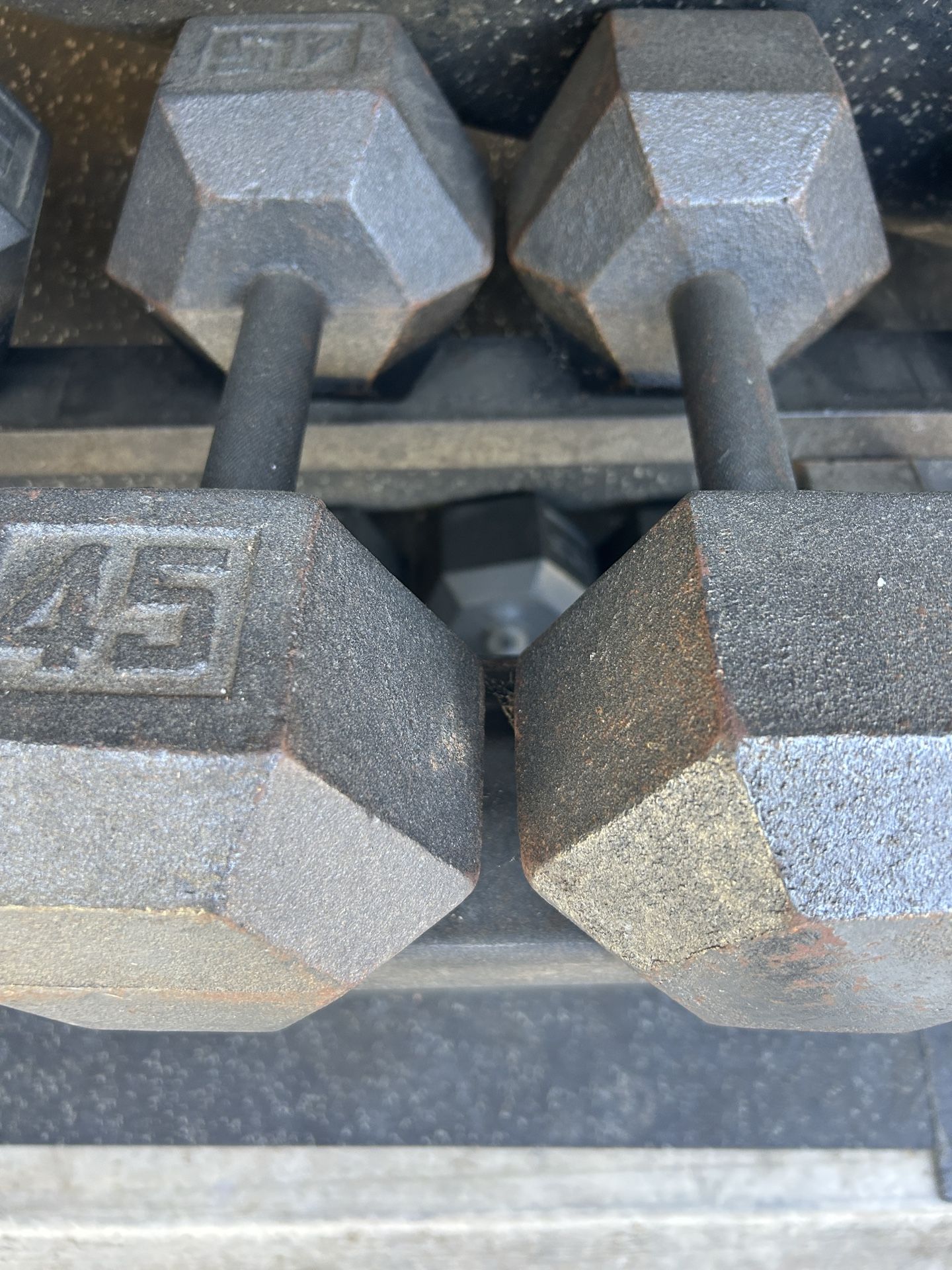 2 - 45 Lb Dumbbells