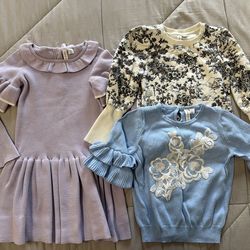 Janie & Jacks Set of 3 sweaters & Dress size 5T