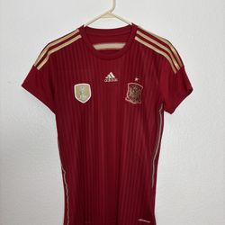 Adidas Spain 2014 Home Jersey Women’s Size L