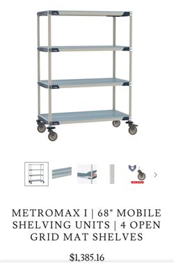 MetroMax I 68" Mobile Shelving Unit 4-Shelf