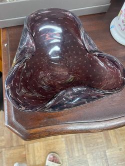 Vintage Italian purple art glass