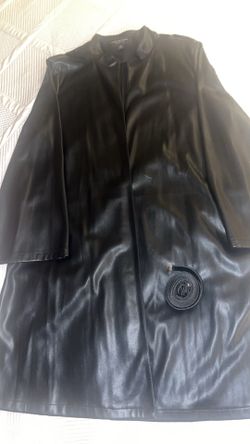 New Faux leather coat size -Large