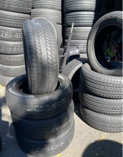 255/60R18 Bridgestone 255/60/18 set of matching 4 tires in great condition 300$ for 4 tires plus tax . Mount available but not included.  Wheel alignm