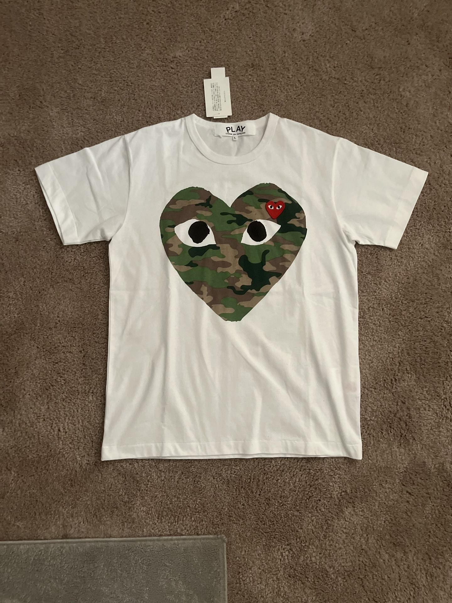 White Camo Cdg Shirt 