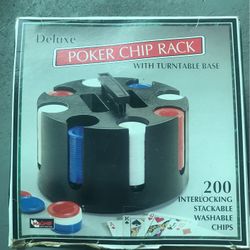 Poker Chip Rack With Turntable Base