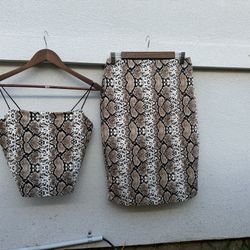 Two Piece Set Top/skirt Size L