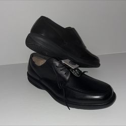 Brand New Men’s Black Genuine Leather Comfort Gel Dress Shoes 