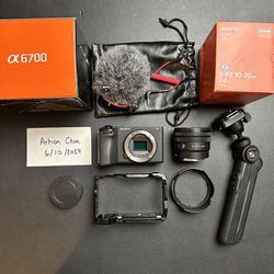Sony A6700 with 10-20mm F/4 PZ G Lens + Extras