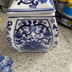 Blue white ceramic Decor