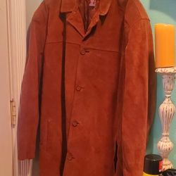 Brown SUAEDE JACKET COAT...SIZE XL MENS..GREAT CONDITION!