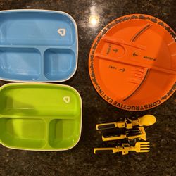 Baby Boy Plates and Bib