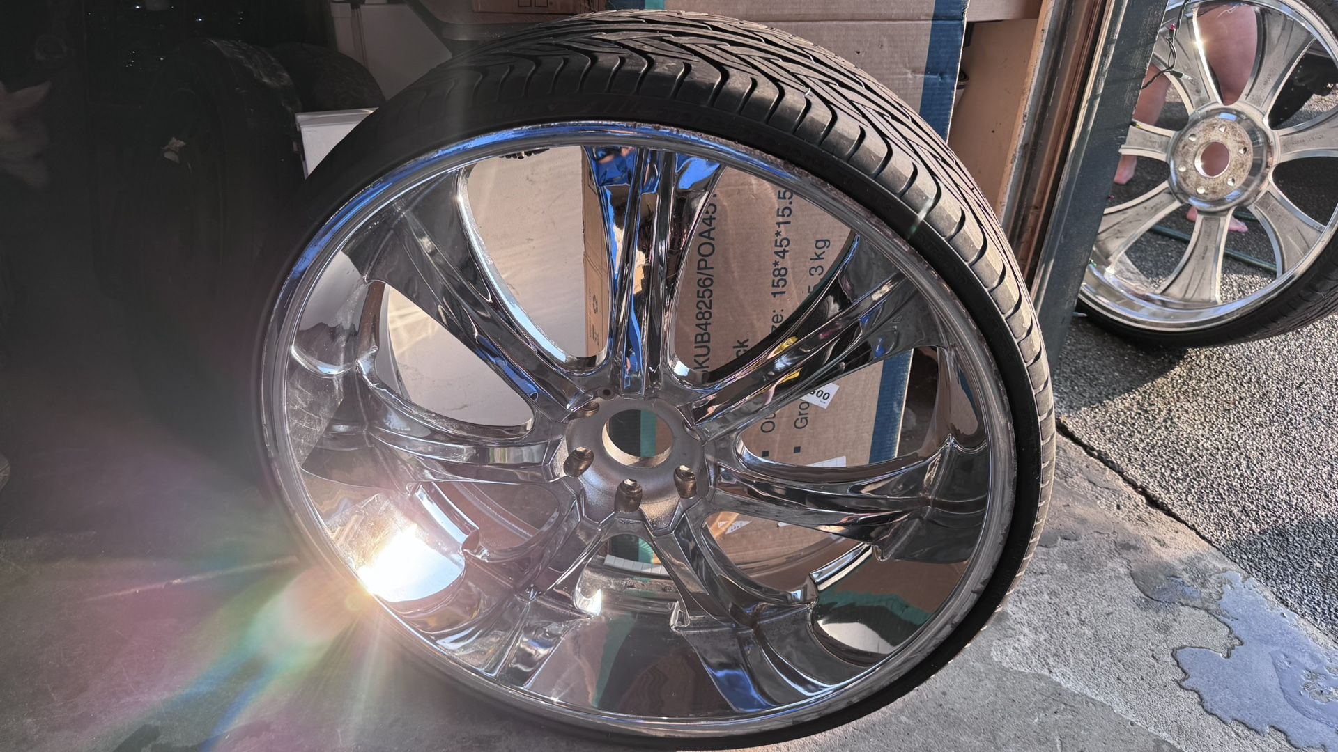 28” Velocity Chrome Wheels And Tires