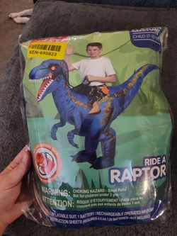 Inflatable dinosaur costume