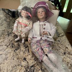 Playing Tea Party Collectible Dolls 