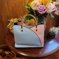 Women's Pink / Blue Crossbody Handbag 
