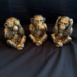 Three Wise Monkeys Statues