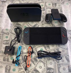 NINTENDO Switch 2 BEE-001 256Gb Console with Controllers, Charger and Acessories.