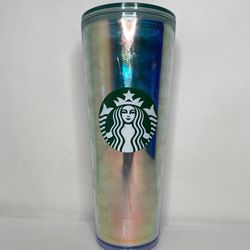 Starbucks Siren Scales Tumbler 24 oz Acrylic Iridescent Rainbow Cold Cup Mermaid