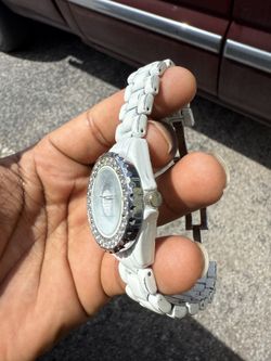 Chanel J12 ETANCHE 200mm QUARTZ Diamond Watch ZG58096 Some Wear