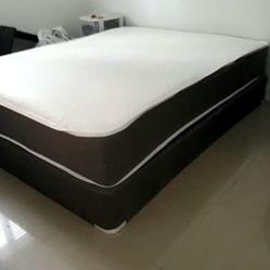 NEW QUEEN-SIZE MATTRESS AND BOX SPRING - 2PC