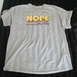 Nope Not Today D.O.M size XL Mens Graphic Crew Neck Short Sleeve T-shirt vintage