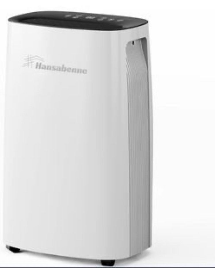USED Hansabenne 50-Pints Dehumidifier for Basements 4850 Sq. Ft. Dehumidifier with Auto or Manual Drainage Compact Dehumidifier with Intelligent