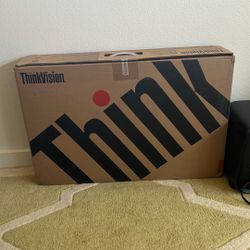 New In Box! 24” Lenovo ThinkVision Monitor + FREE KEYBOARD! 