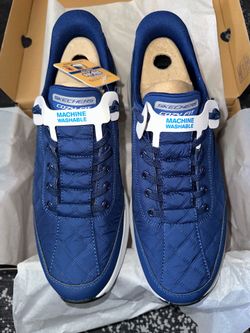 Skechers Slip-Ins Contour Foam Cozy Fit 232619 BLW Size 11 Mens Blue/White $88 Retail