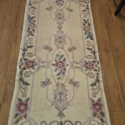Royal Palace 100% Wool Runner Rug 8'x2.5' Excellent Condition