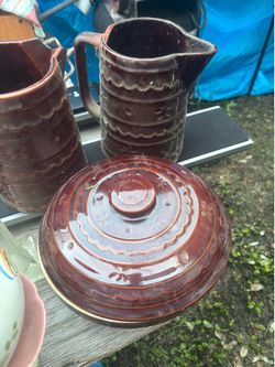 Dish porcelain brown