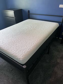 Full size bed mattress and frame