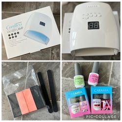 UV Nail Lamp + Gel Polish Bundle