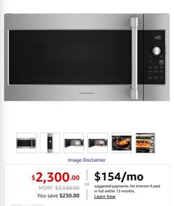 Monogram Advantium 30" Over-the-Range microwave conventional oven