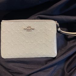 Baby Blue Coach Wristlet