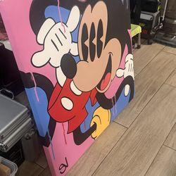 Saint Von 3ftx3ft Mickey Mouse art on canvas
