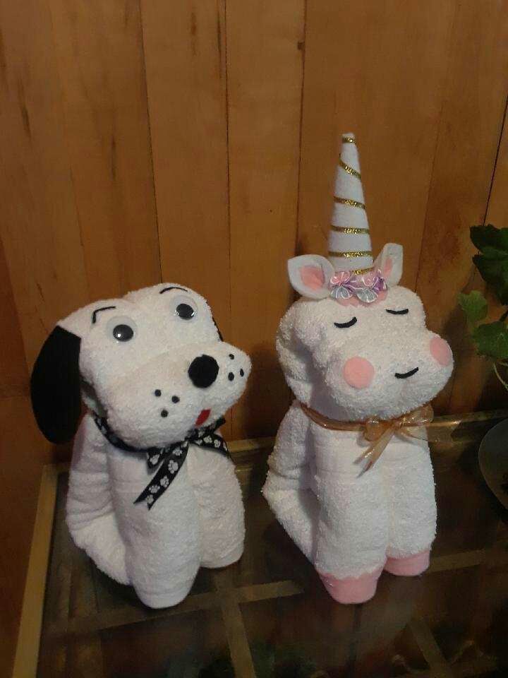 Animales hechos con toallas